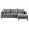 Ecksofa Beata Grau S: 230x150 cm - Wengefarben/Grau, Design, Textil (230/150cm) - Livetastic