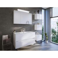 BADEZIMMER Limes, Weiß HG B: 100 cm - Weiß Hochglanz/Weiß, Basics, Keramik/Holzwerkstoff (100cm) - MID.YOU