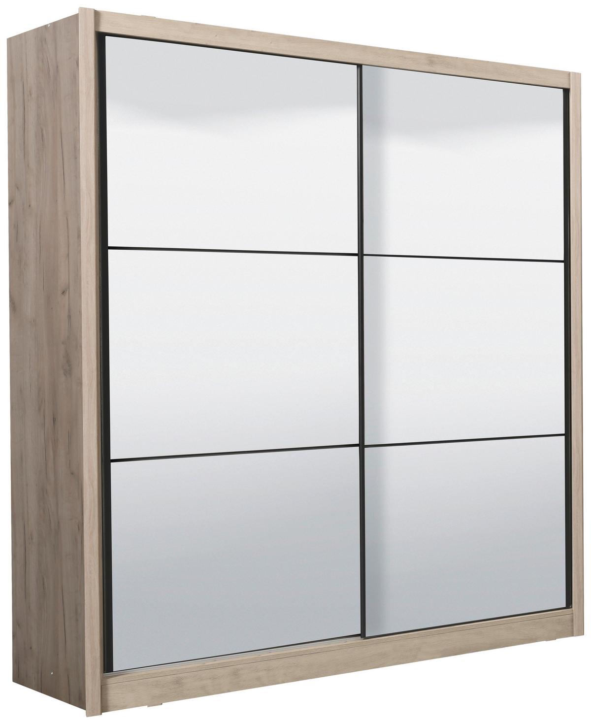 Tolóajtós Szekrény Navara 213/215,5 Cm - tölgyfa színű, Basics (213/215,5/60,5cm)