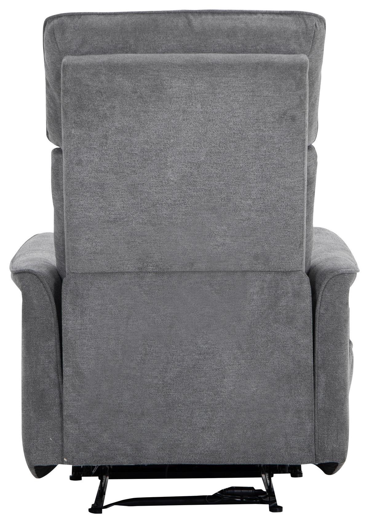 Relaxačné kreslo HEAT, sivá, vyhrievacia funkcia - sivá, Basics, kov/drevo (79/106/98cm)