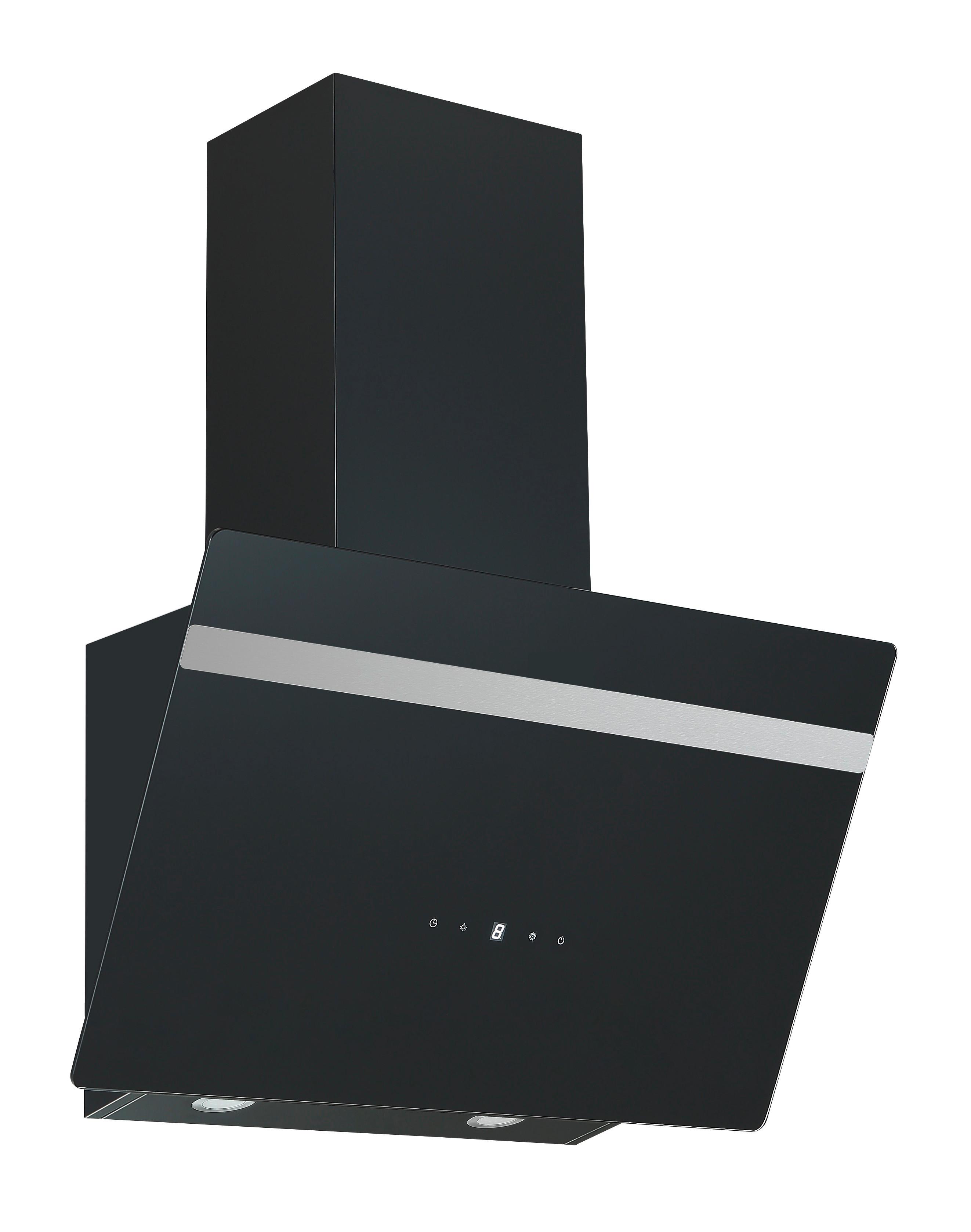Dunstabzugshaube Schwarz B: 60 Cm - Schwarz, Basics, Glas (60/111.60/29.6cm) - PKM