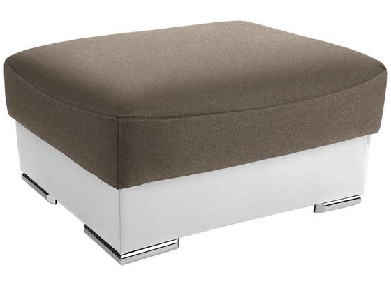 Hocker Cuba - Chromfarben/Braun, MODERN, Textil (100/45/65cm) - Luca Bessoni Hocker Cuba - Chromfarben/Braun, MODERN, Textil (100/45/65cm) - Luca Bessoni
