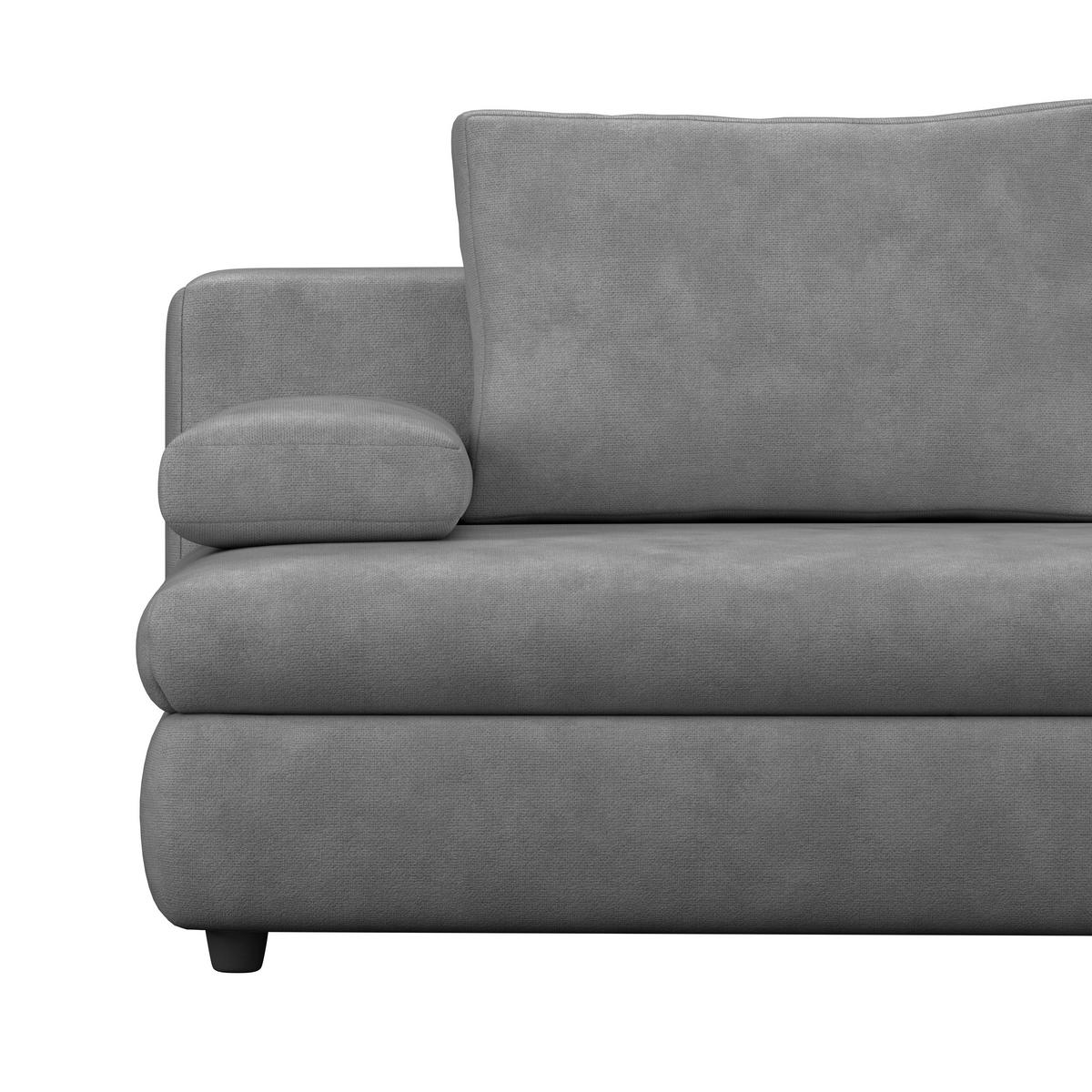 Schlafsofa Oslo Grau, Lf: 200x140 cm - Grau, Trend, Holz/Kunststoff (205/72/100cm)