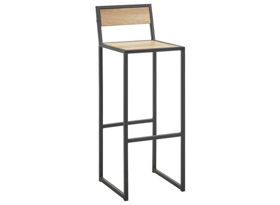 Barhocker Hector B: 37 cm Eichefarben - Eichefarben/Schwarz, Natur, Holz/Metall (37/102/42cm) - Livetastic Barhocker Hector B: 37 cm Eichefarben - Eichefarben/Schwarz, Natur, Holz/Metall (37/102/42cm) - Livetastic