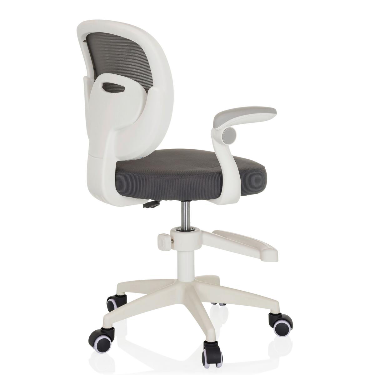 Jugenddrehstuhl Kiddy Smart Grau B: 61 cm - Rosa/Weiß, MODERN, Kunststoff/Textil (61/84-97/55cm) - MID.YOU