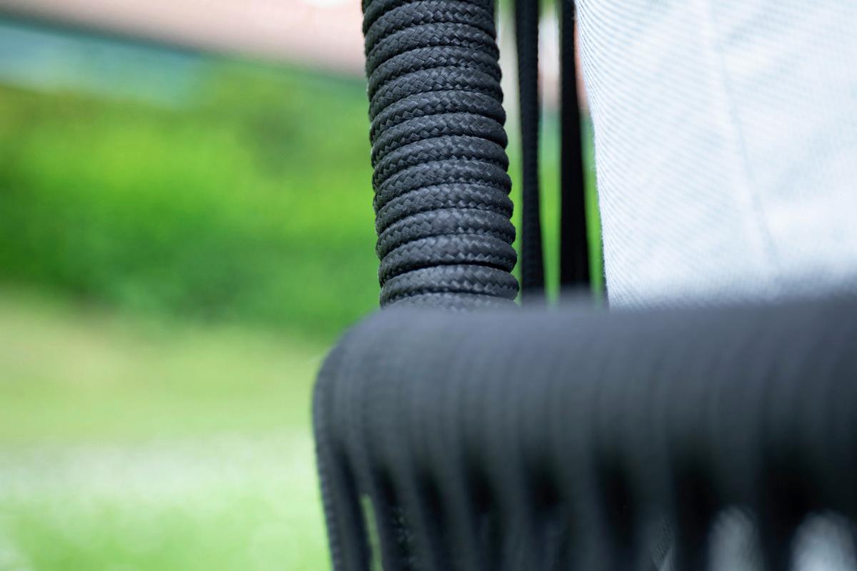 Loungegarnitur 4-tlg Mykonos Aus Holz Mit Kissen - Anthrazit/Hellgrau, Basics, Holz/Textil (135/90/73cm) - Acamp