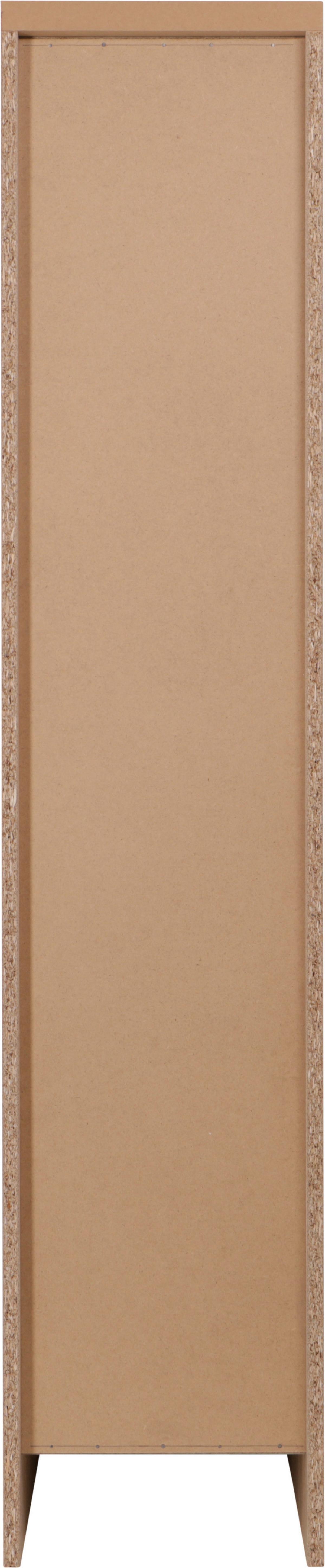 Apothekerschrank Merle Schwarz, Eiche Dekor B: 30cm - Eichefarben/Schwarz, Basics, Holzwerkstoff (30/144,8/60cm) - Respekta