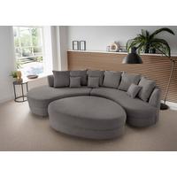 Wohnlandschaft Limoncello Grau S: 160x300 cm - Schwarz/Grau, Design, Textil (160/300cm) - Livetastic