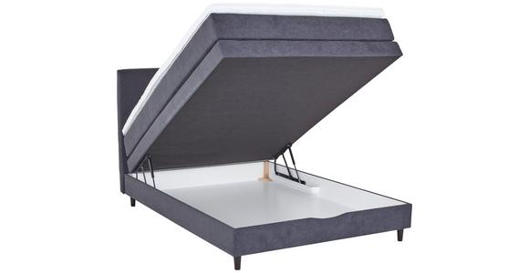 Boxspringbett Kleopatra - Anthrazit, KONVENTIONELL, Holz/Holzwerkstoff (140/200cm) - Ondega