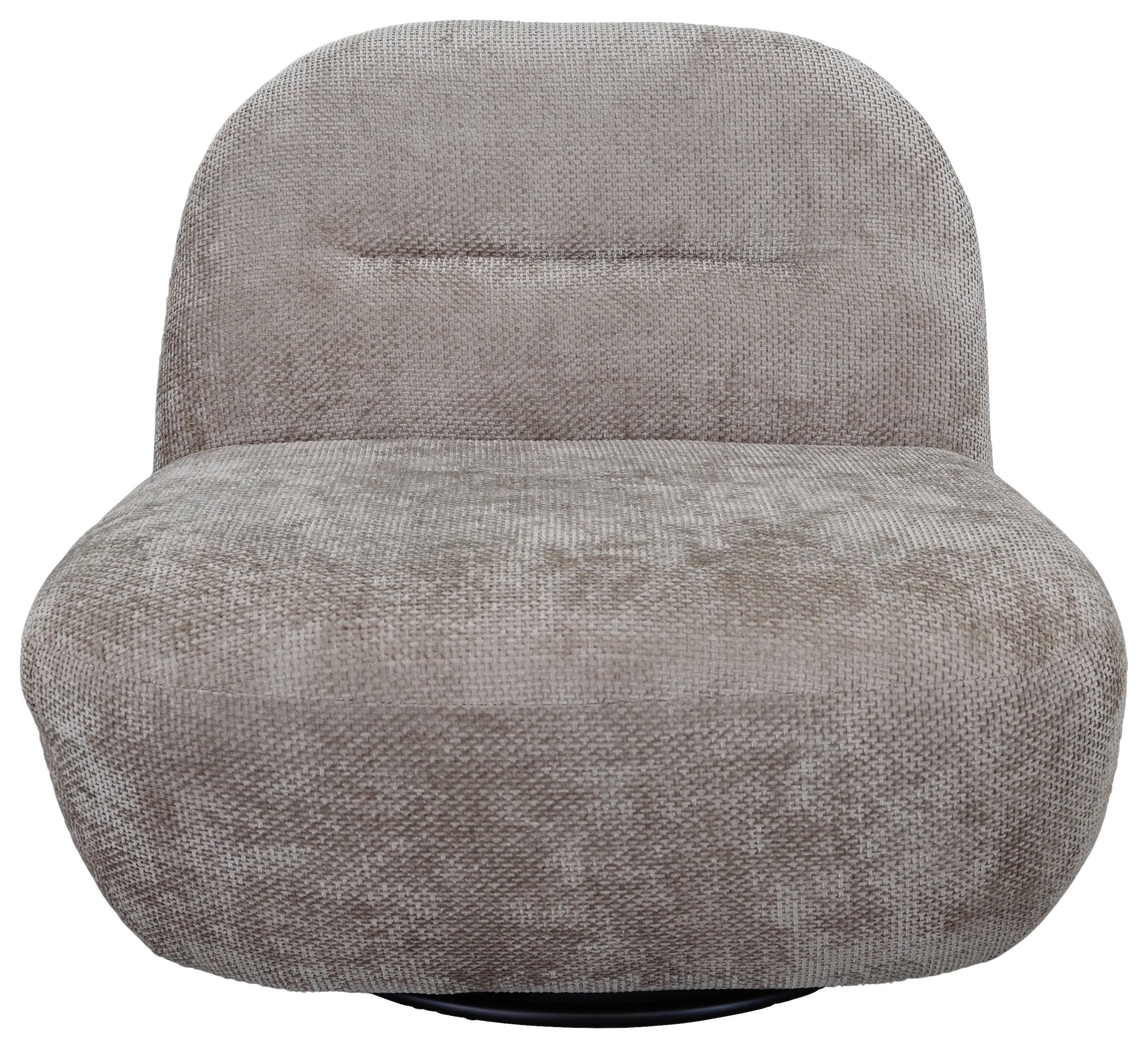Relaxsessel Bunty Hellbraun B: 85 cm - Hellbraun/Schwarz, Basics, Textil (85/74/85cm) - Livetastic