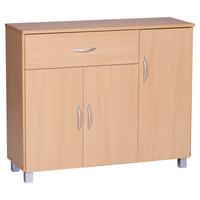 Komoda Jarry dekor buk - farba buka/sivá, Konventionell, kompozitné drevo (90/75/30cm) - MID.YOU