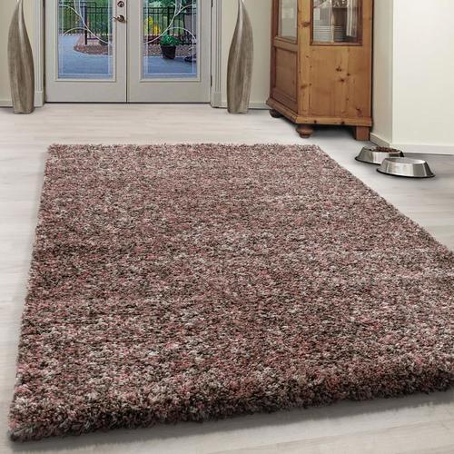 Hochflor Teppich Rosa Enjoy 160x230 cm - Rosa, KONVENTIONELL, Textil (160/230cm)