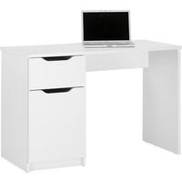Schreibtisch mit Stauraum B: 115cm H 76cm Westphalen, Weiß - Weiß, KONVENTIONELL, Holzwerkstoff (115/55/76cm) - MID.YOU
