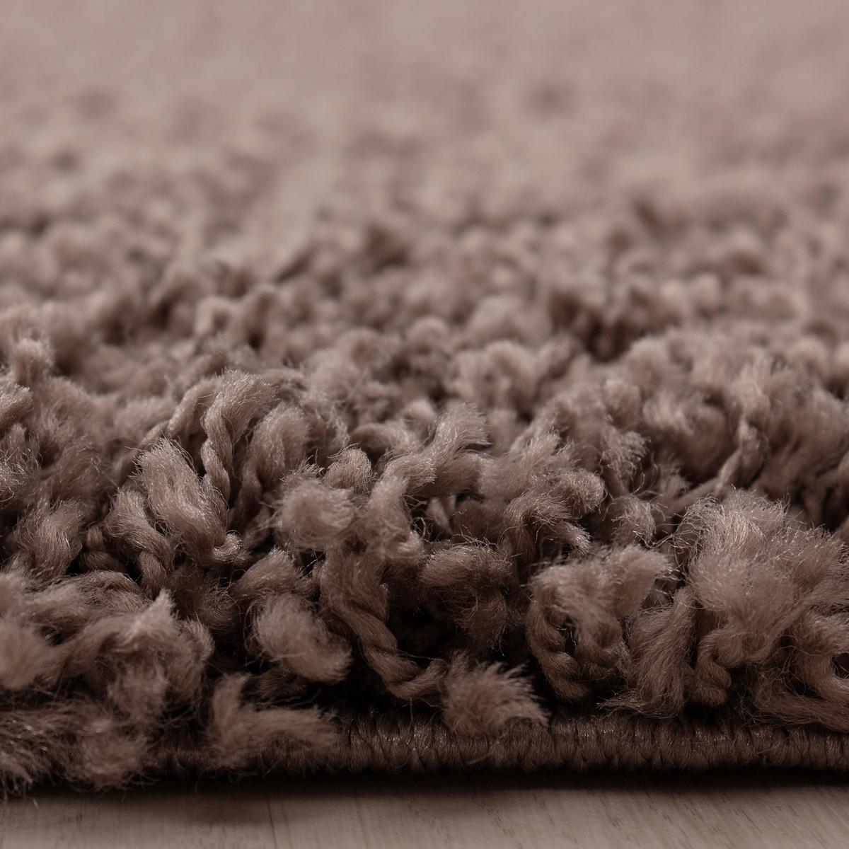 Hochflor Teppich Taupe Life 60x110 cm - Taupe, KONVENTIONELL, Textil (60/110cm) - Novel