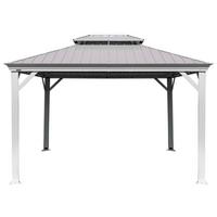Pavillon Messina 483x363 cm wetterfest Gartenpavillon - Champagner, Basics, Metall (483/307/363cm)