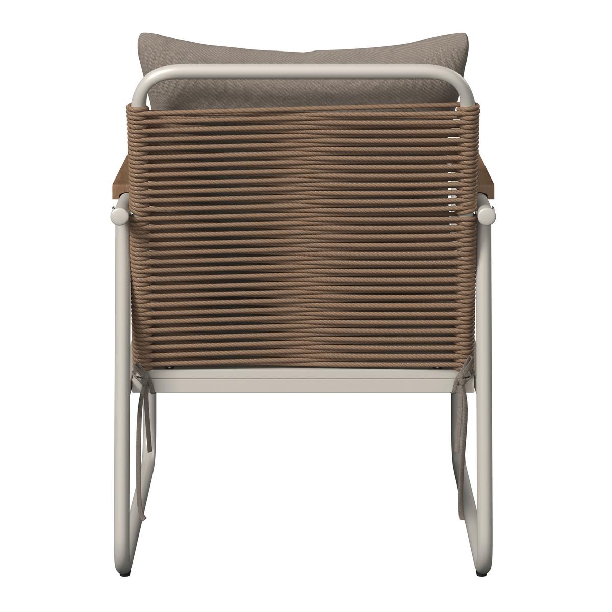 Loungegarnitur Portofino - Creme/Weiß, MODERN, Holz/Kunststoff (77/71/116cm) - Beldano