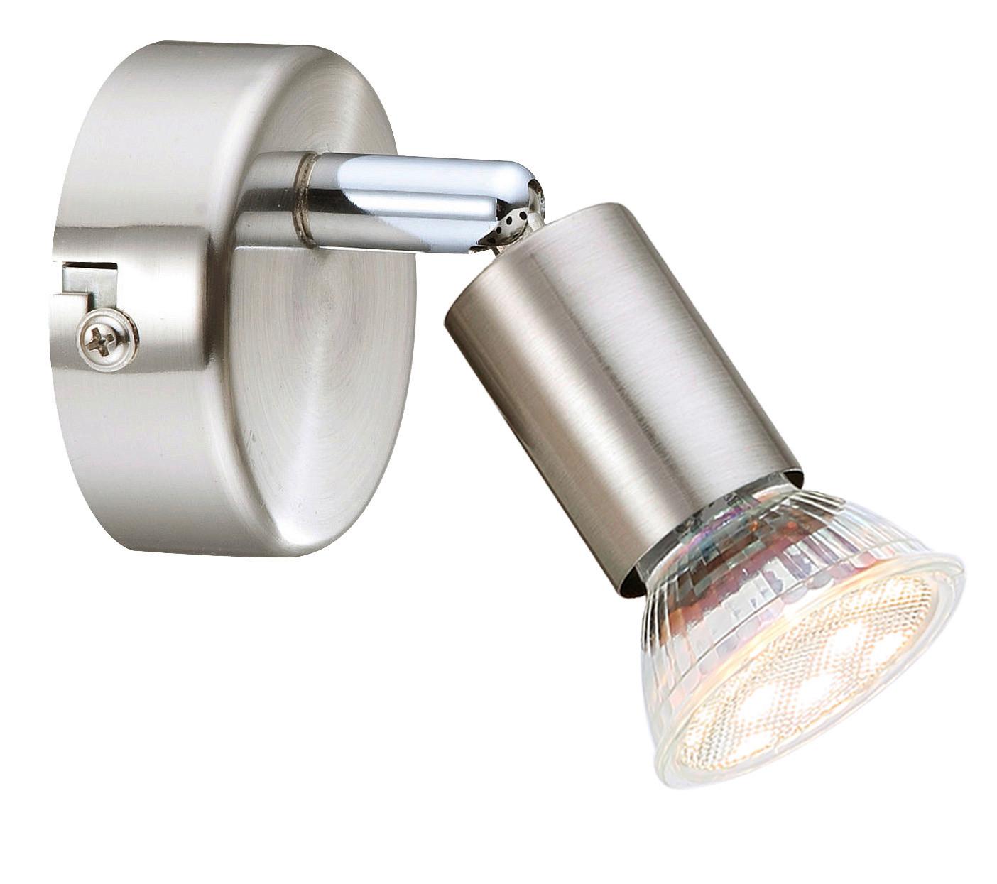 Led-strahler Marko 1-flammig Verstellbar Ø 7 Cm - Chromfarben/Nickelfarben, KONVENTIONELL, Metall (7/14cm) - Luca Bessoni