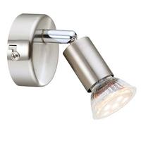 LED-Strahler Marko 1-Flammig verstellbar Ø 7 cm - Chromfarben/Nickelfarben, KONVENTIONELL, Metall (7/14cm) - Luca Bessoni