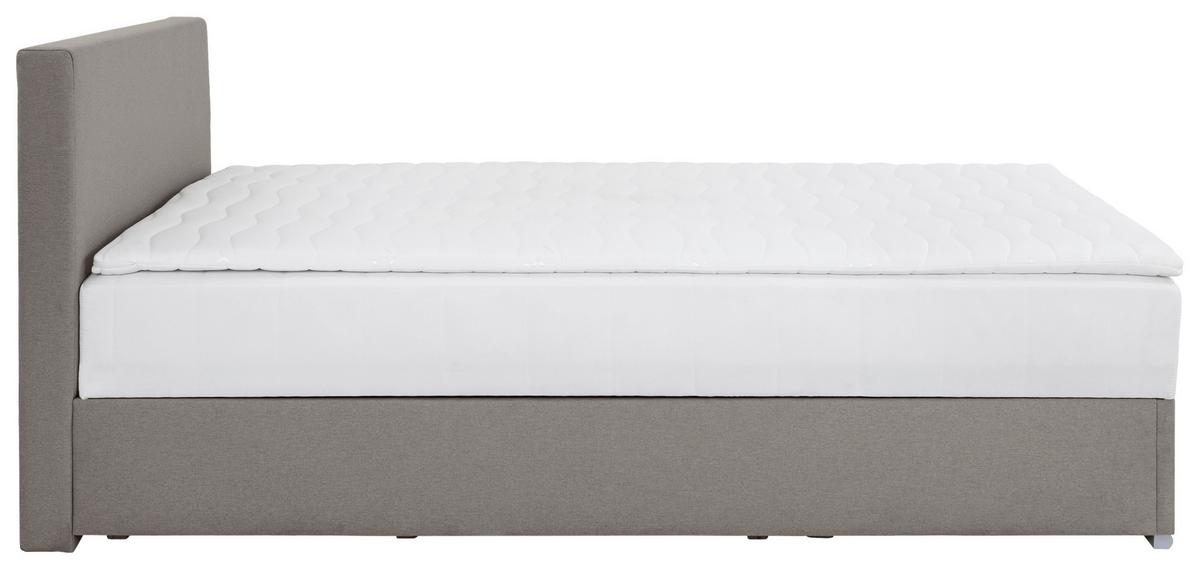 Čalúnená posteľ COSI 120x200 cm, sivohnedá - sivohnedá/chrómová, Konventionell, kov/drevo (120/200cm)