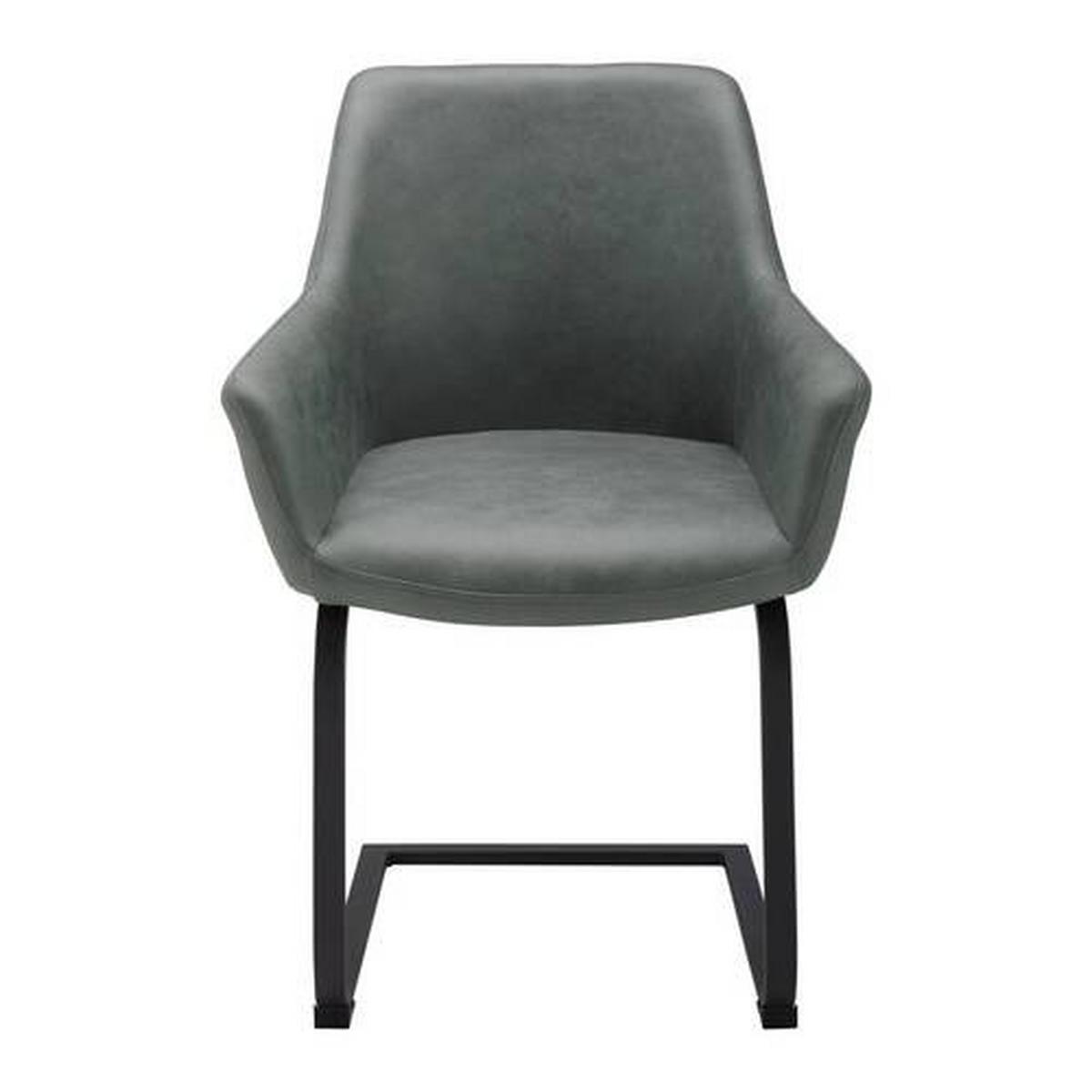 Židle PRIA zelená - černá/zelená, Moderní, kov/dřevo (61/85/62cm) - Bessagi Home