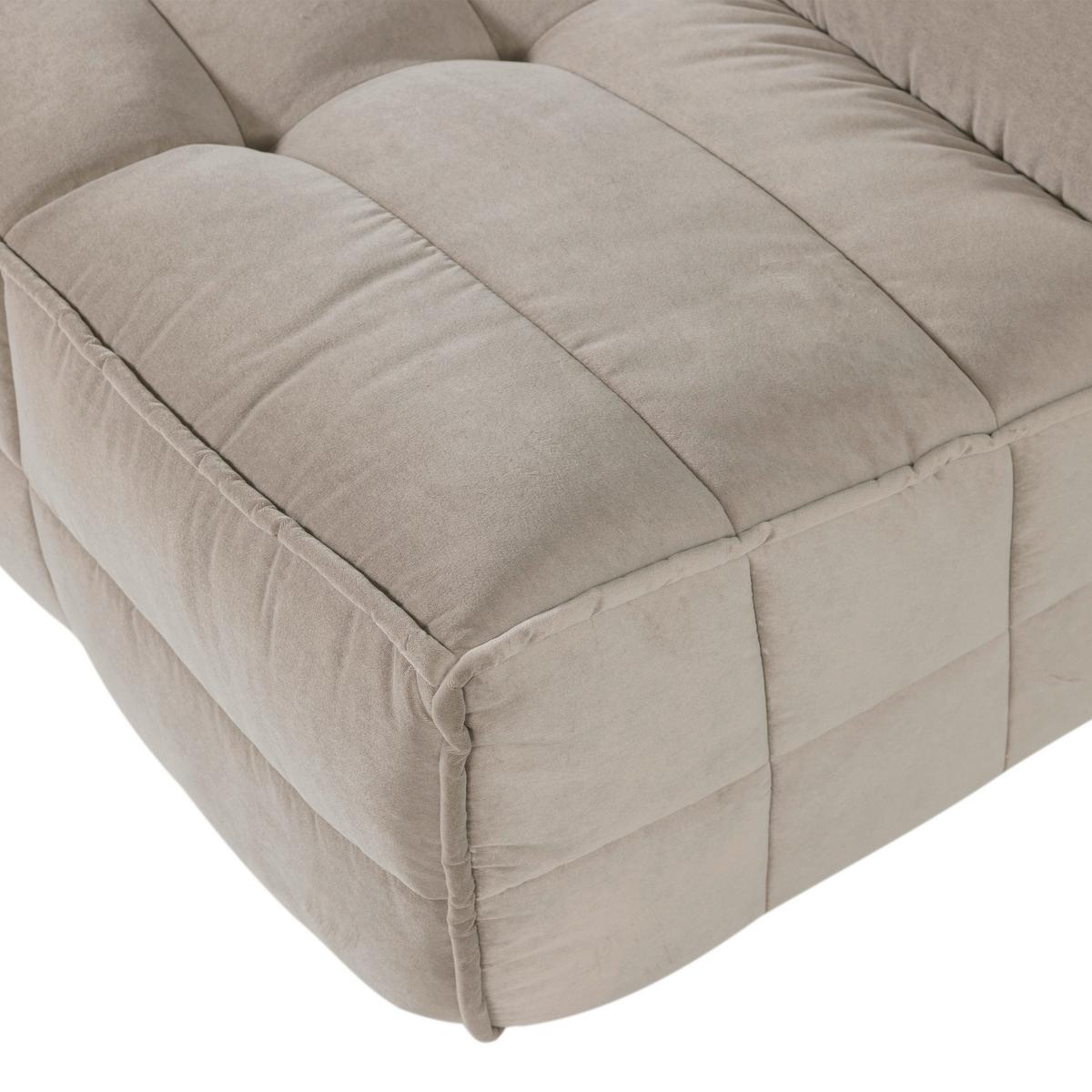 3-SITZER-SOFA Cluster Taupe B: 204cm - Taupe/Schwarz, MODERN, Textil (204/81/91cm) - Livetastic