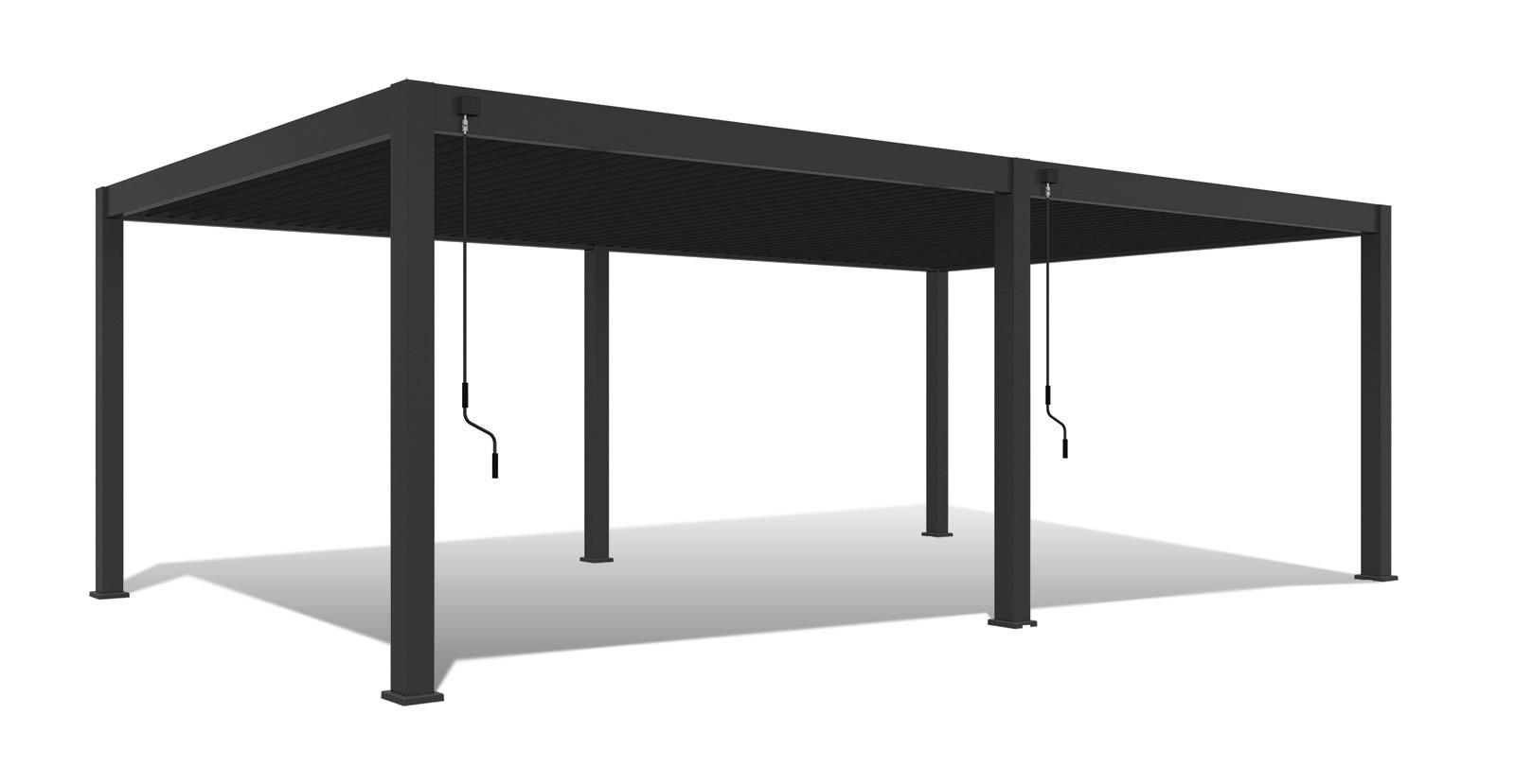 Pergola Deluxe Plus 800x400cm Wetterfest, Gartenpavillon - Anthrazit, Basics, Metall (800/255/400cm) - WEIDE