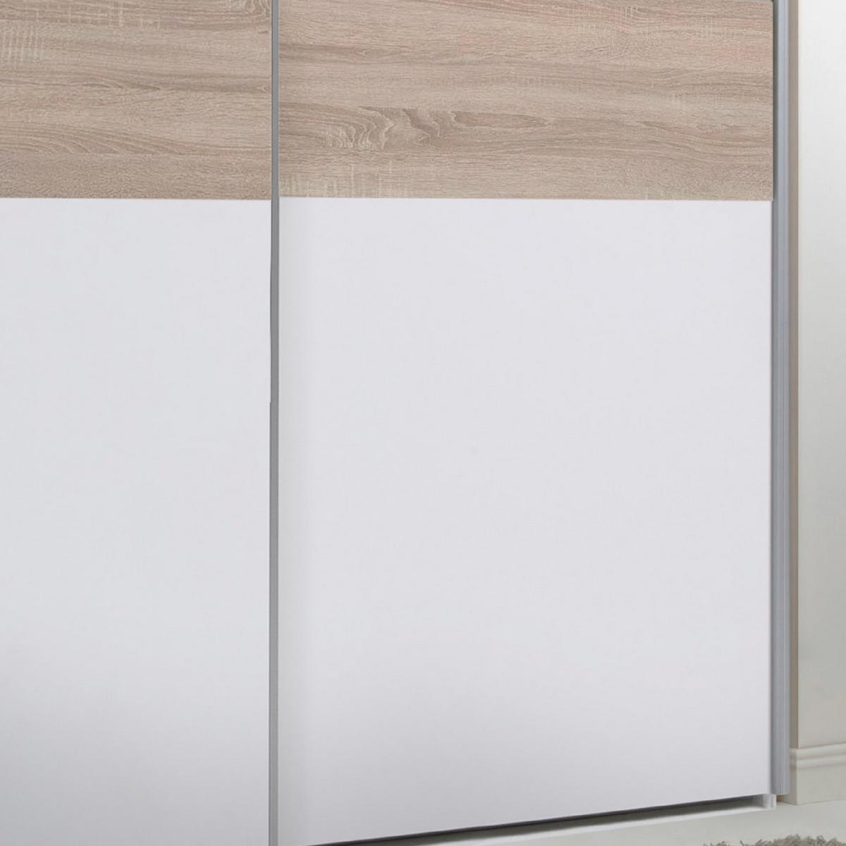 Schwebetürenschrank B: 170 cm Puls, Weiß/Eiche Dekor - Eichefarben/Weiß, KONVENTIONELL, Holzwerkstoff (170/195/59cm) - P & B