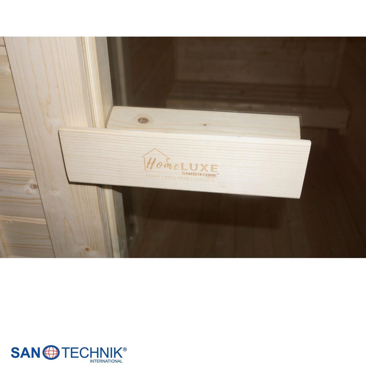 SAUNA Vaasa Naturfarben B: 230 cm - Naturfarben, KONVENTIONELL, Holz (310/230/219,5cm) - Sanotechnik
