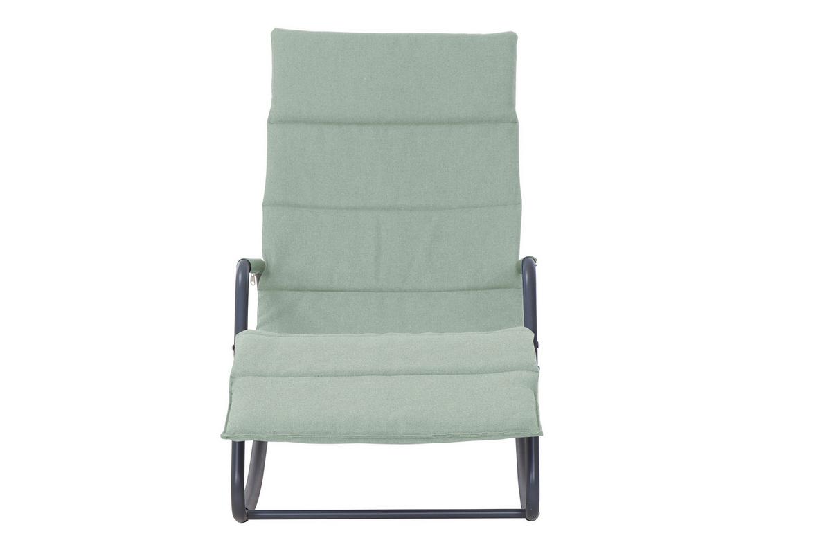 Schaukelliege Metall/Kunststoff/Textil - Grün, KONVENTIONELL, Kunststoff/Textil (57/81/143cm) - Siena Garden