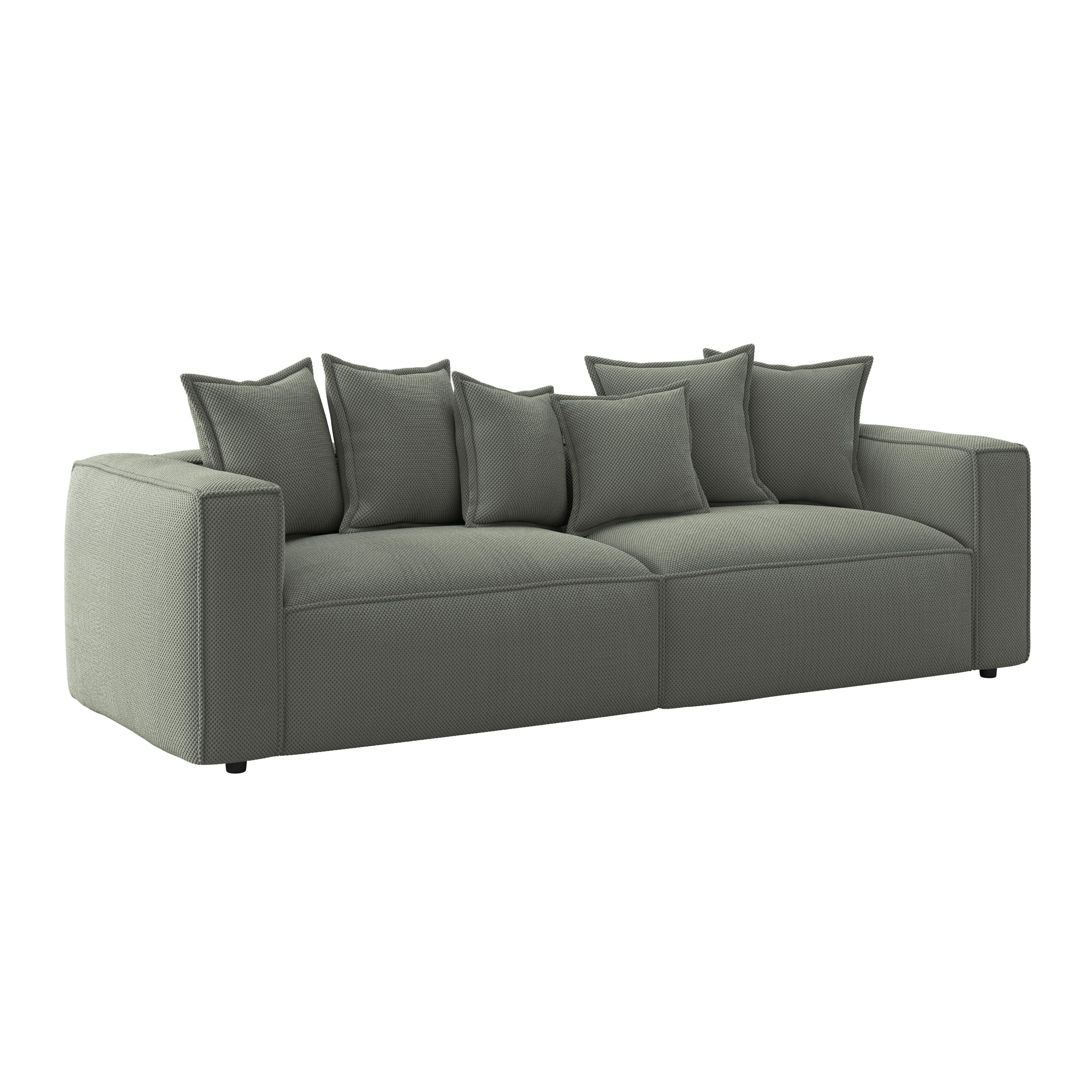 POHOVKA BIG SOFA COWBOY - černá/zelená, Moderní, textil (280/72/109cm)