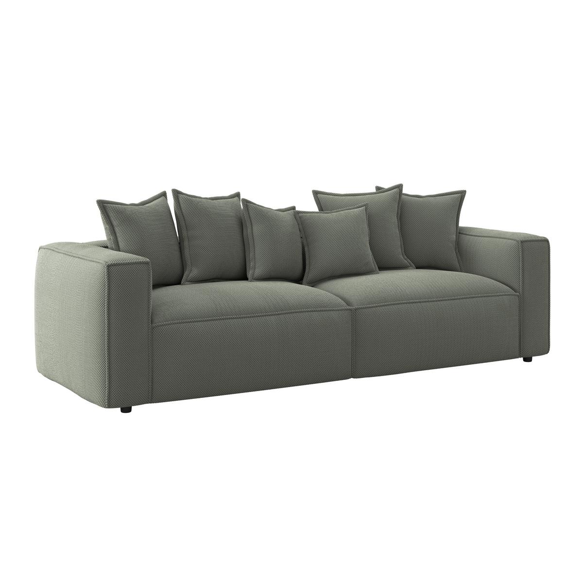 POHOVKA BIG SOFA COWBOY - černá/zelená, Moderní, textil (280/72/109cm)