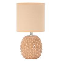 Tischleuchte Pontus Naturfarben B: 14 cm - Naturfarben, Basics, Keramik/Textil (14/27/14cm)