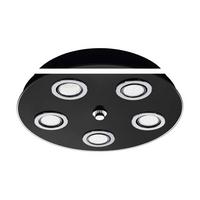 Deckenleuchte Grattino Ø 35 Cm - Schwarz, Basics, Glas/Metall (35/7,5cm) - Eglo