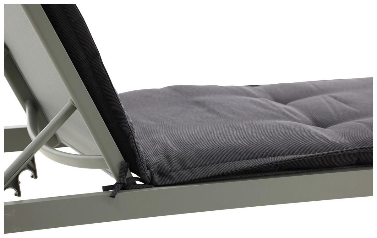 Liegenauflage Cushion - Dunkelgrau, KONVENTIONELL, Textil (60/5.5/193cm) - Gardenson