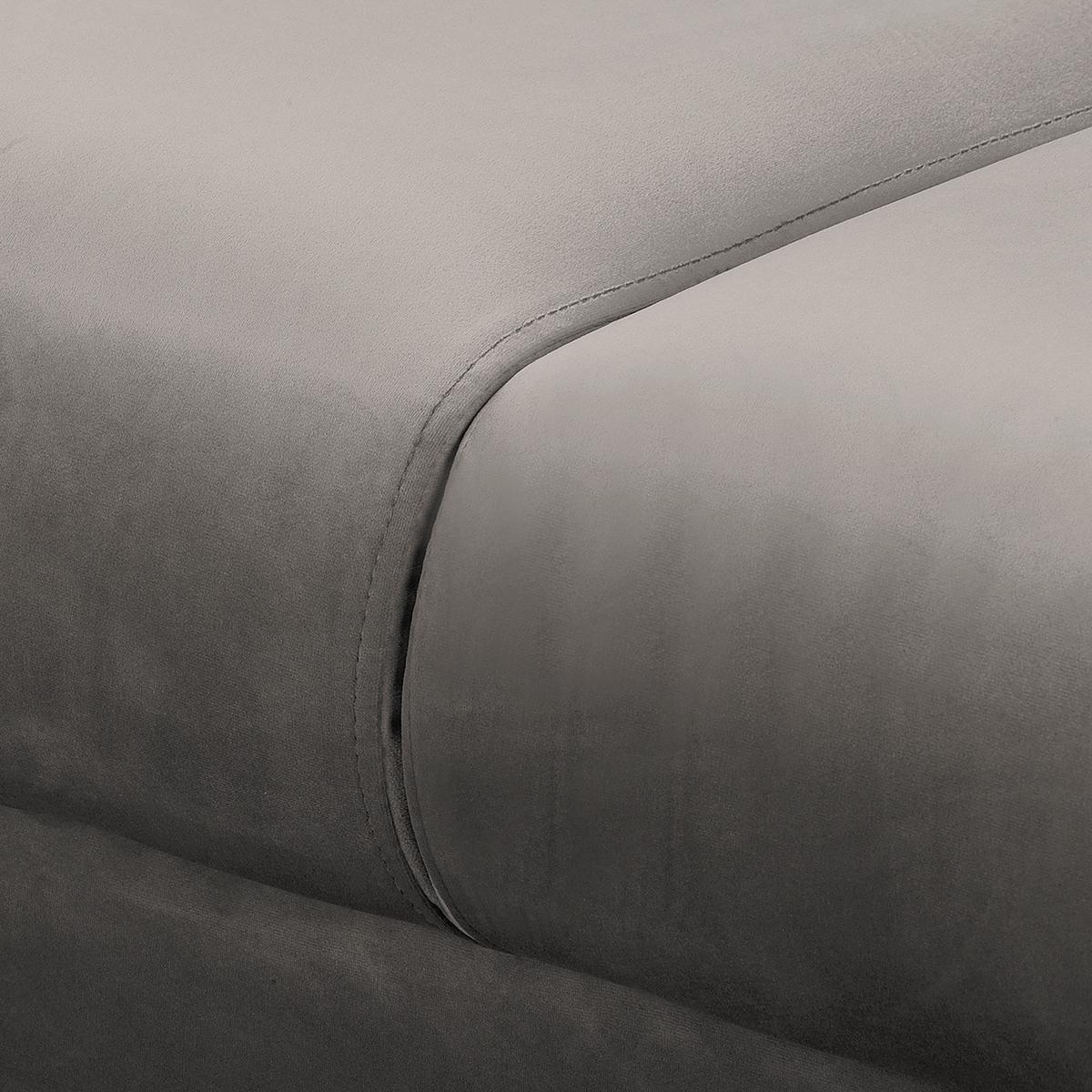 Ecksofa Beata Grau S: 150x230 cm - Wengefarben/Grau, Design, Textil (150/230cm) - Livetastic