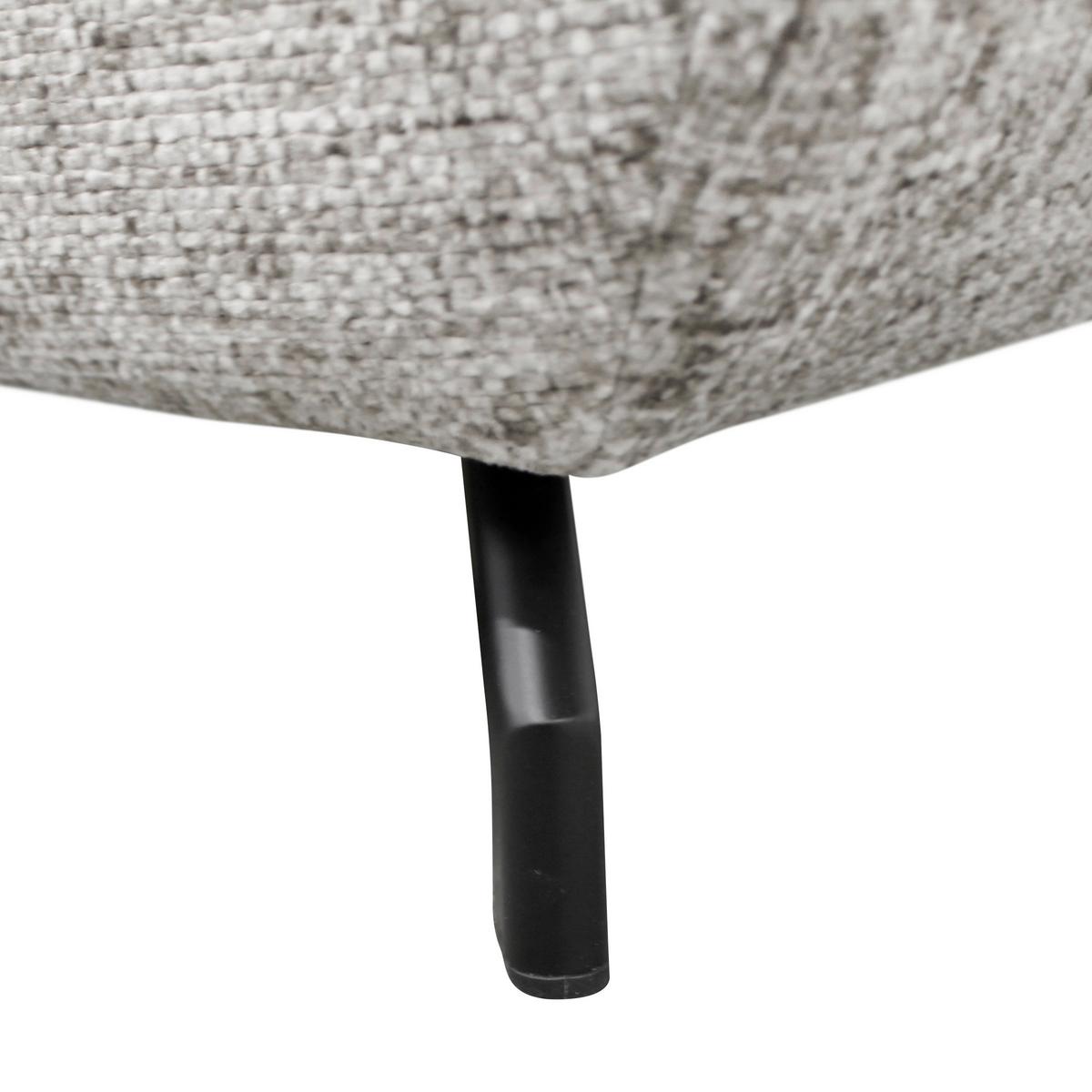 Ecksofa Imo Beige 201x274 cm - Beige/Schwarz, Design, Textil (201/274cm) - MID.YOU