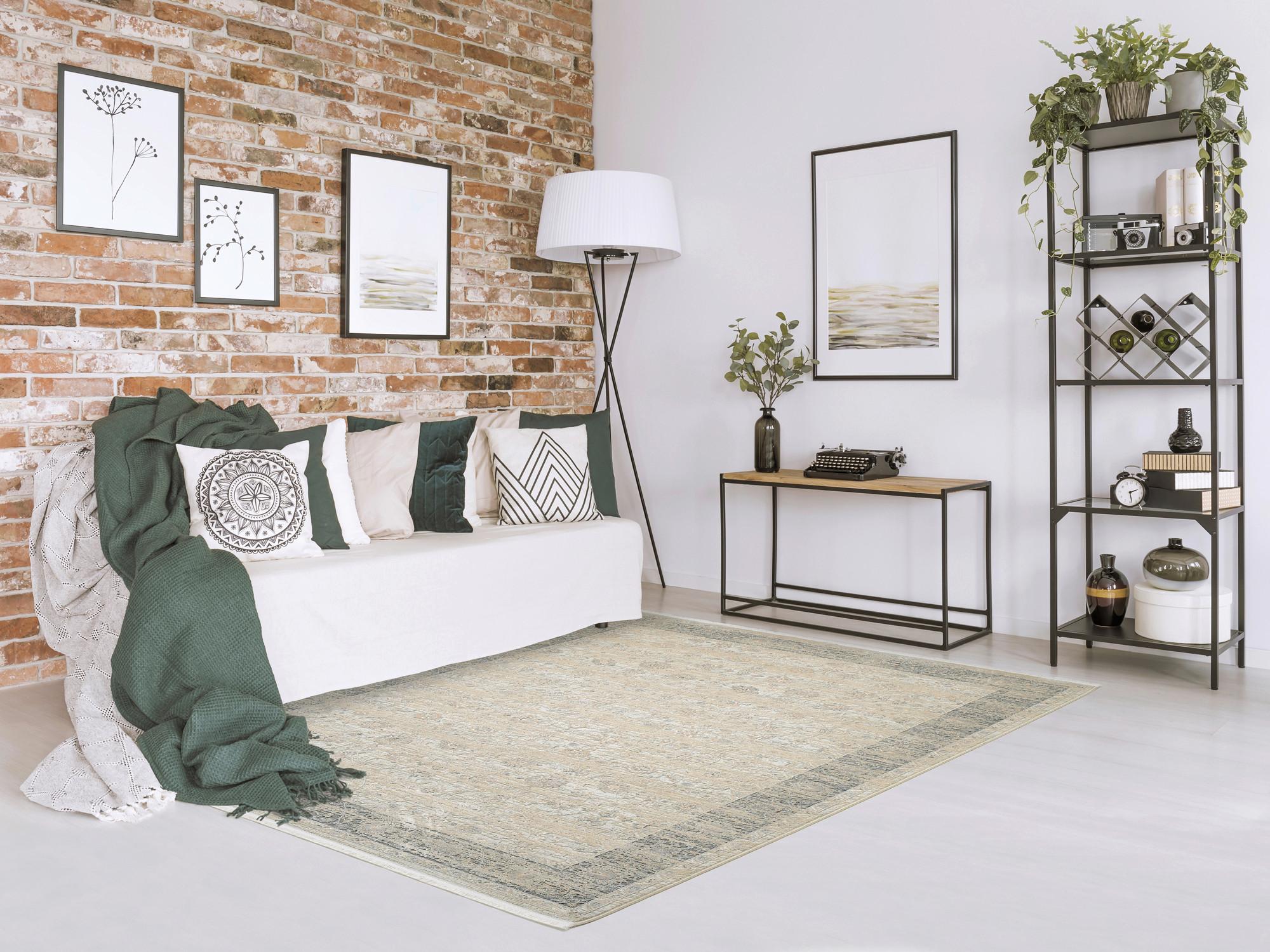 Webteppich Ascona - Beige/Grau, LIFESTYLE, Textil (67/130cm) - Dieter Knoll