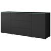Sideboard Vera 150 Graphit - Schwarz/Graphitfarben, Basics, Holzwerkstoff (150/67,9/39,5cm) - P & B