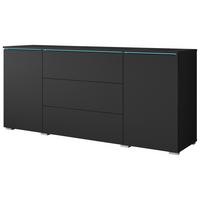 Sideboard Vera 150 Graphit - Schwarz/Graphitfarben, Basics, Holzwerkstoff (150/67,9/39,5cm) - P & B
