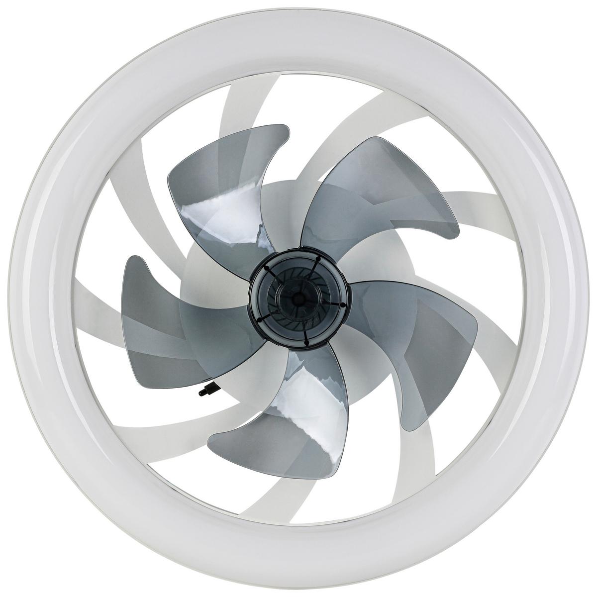 STROPNÍ VENTILÁTOR VIRTI - šedá/bílá, Moderní, plast (50/12cm) - Mömax