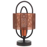 Nachttischleuchte 5003/l - Schwarz/Kupferfarben, Design, Metall (18/35cm)