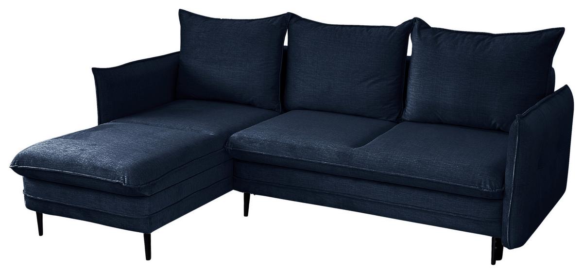 Ecksofa Melody - Blau/Schwarz, Design, Textil (170/235cm) - MID.YOU