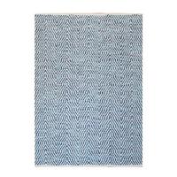 Flachwebteppich Aperitif Blau, 160x230 cm - Blau, KONVENTIONELL, Textil (160/230cm)