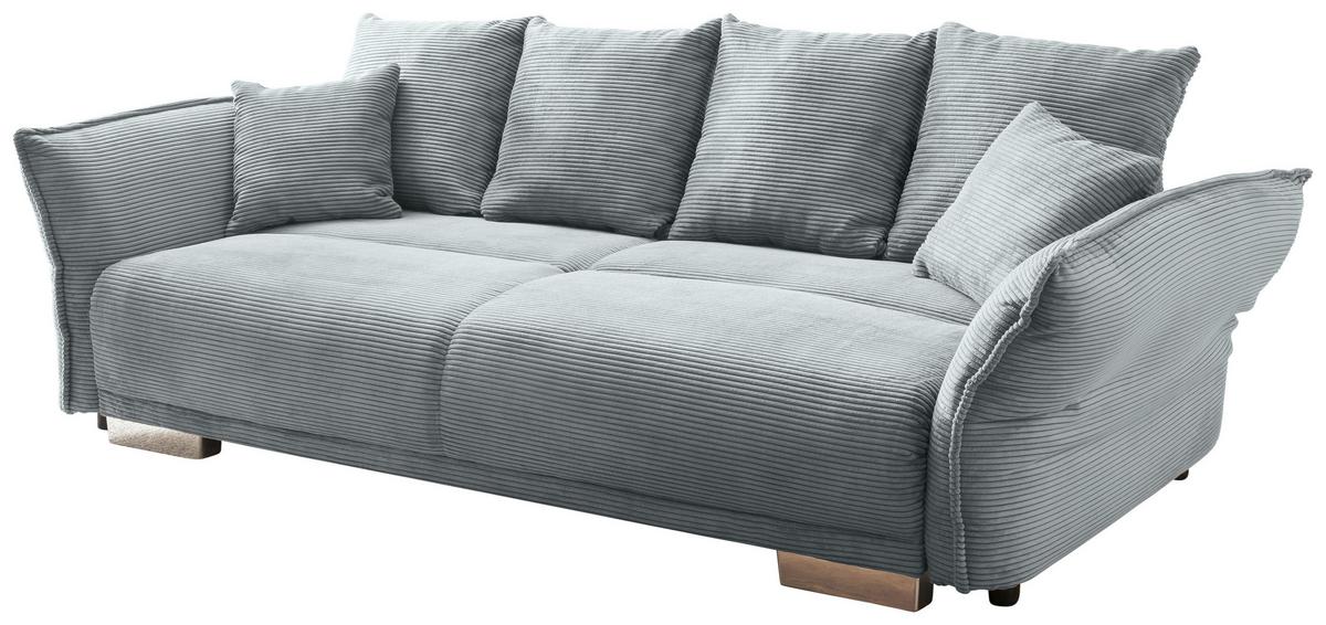 Bigsofa Pera, Hellblau B: 242 cm - Chromfarben/Hellblau, MODERN, Textil (242/71/90/131cm) - Livetastic