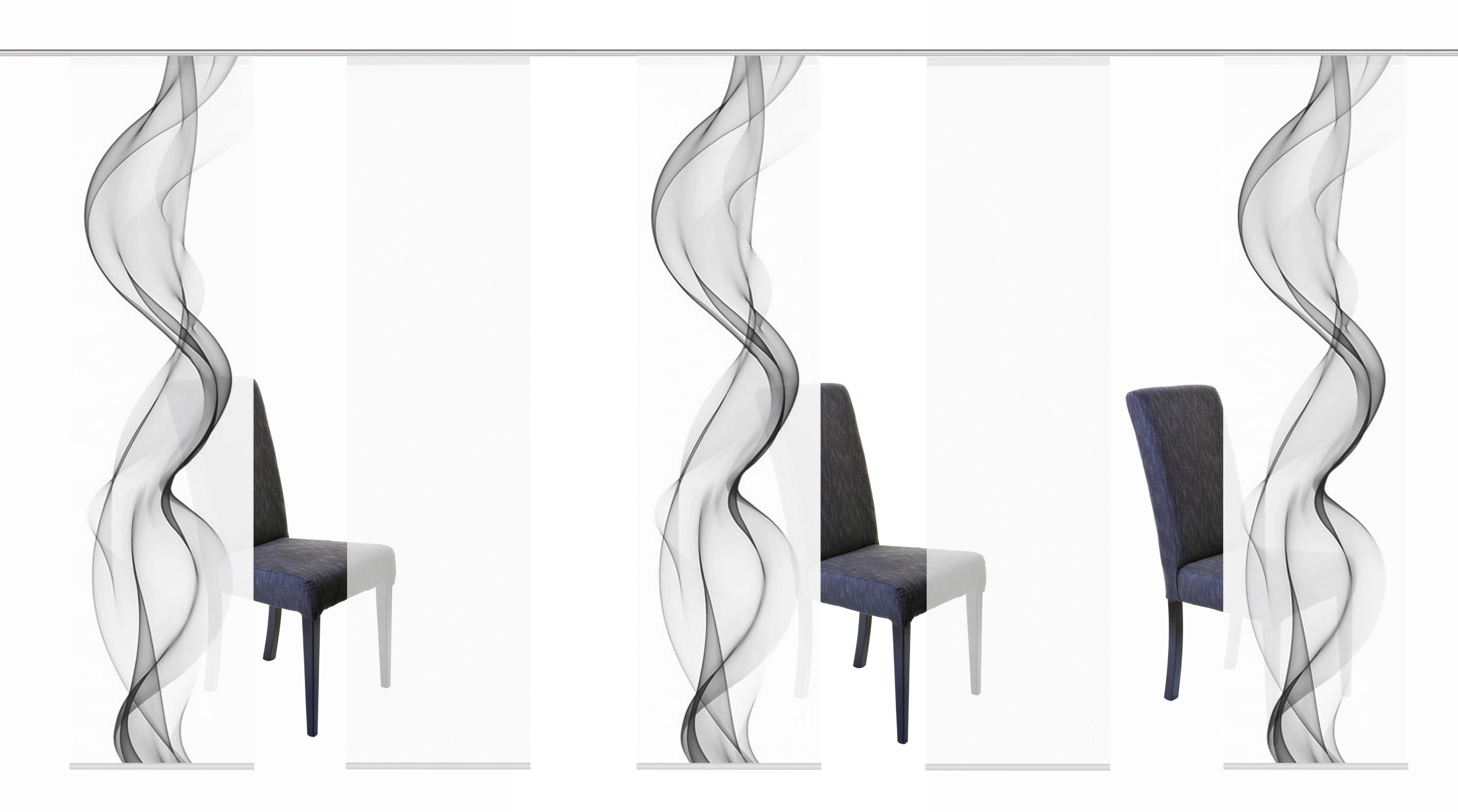 Flächenvorhang Edmonton Grau B: 60 Cm - Grau, Design, Textil (5x60/245cm)