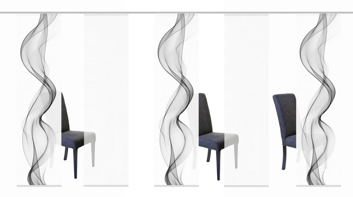 Flächenvorhang Edmonton Grau B: 60 cm - Grau, Design, Textil (5x60/245cm)