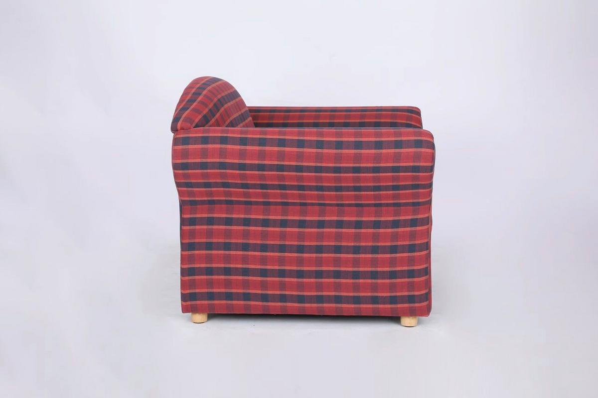 Polstersessel Loretta, rot, kariert, ca. 110x84x840 cm - Basics (110/84/84cm)