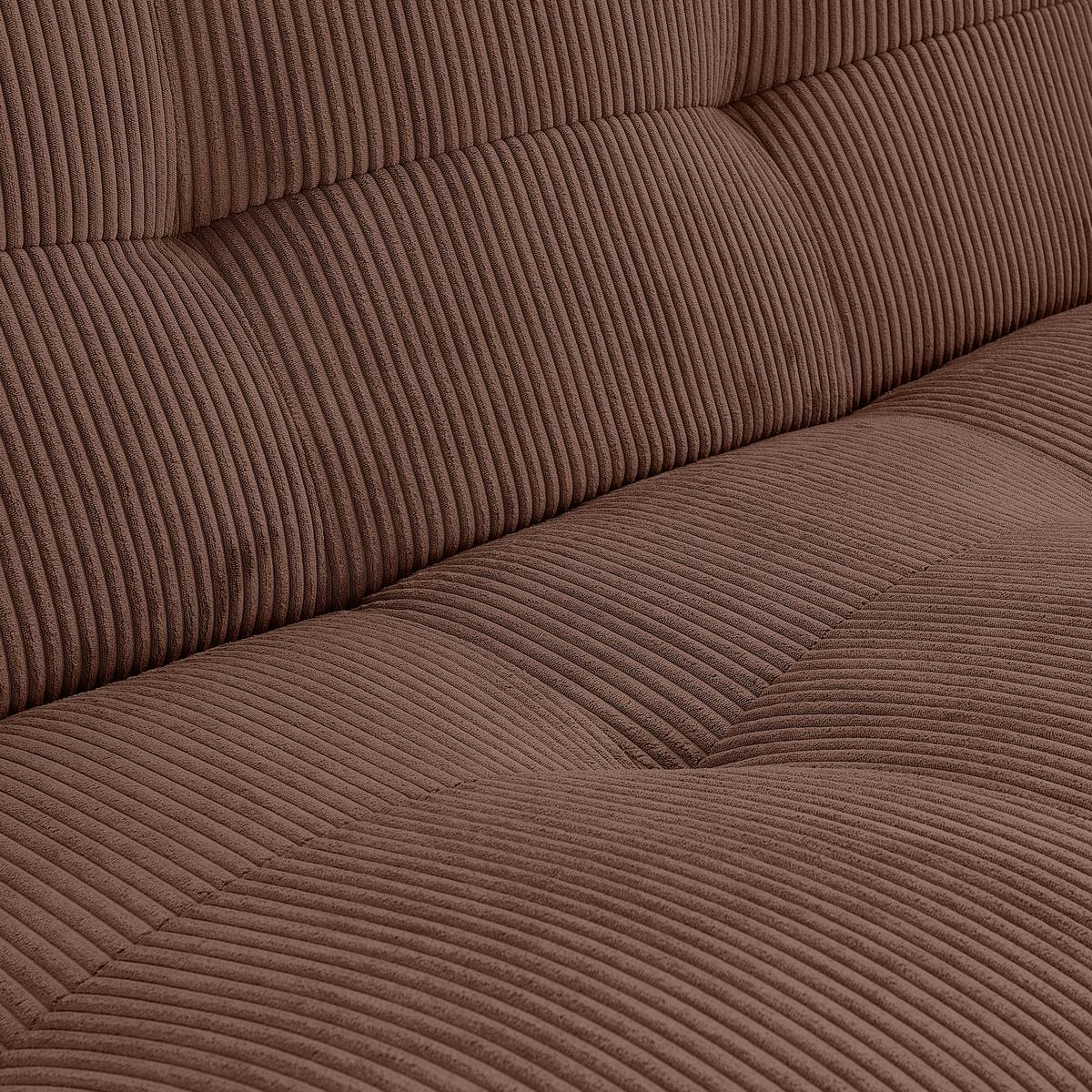 Modul Sofa Giselle 4er Sofa B: 180 Cm Cord Braun - Braun, Trend, Textil (180/80/112cm) - Livetastic