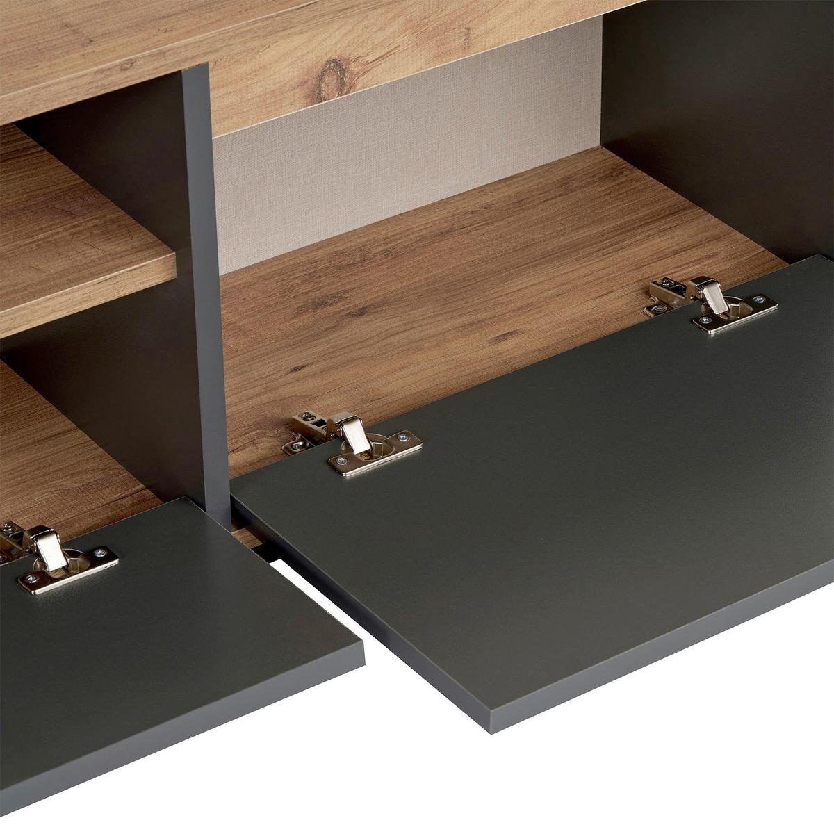 TV-ELEMENT Anthrazit/Pinienfarben B:160cm - Anthrazit/Pinienfarben, MODERN, Holzwerkstoff (160/42/30cm)