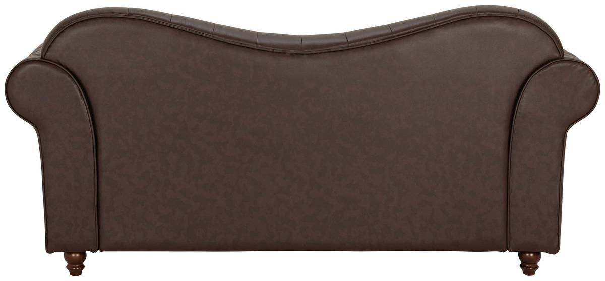 Chesterfield-sofa Christel Braun 3-Sitzer B: 208 Cm - Dunkelbraun/Braun, KONVENTIONELL, Textil (208/94/90cm) - Livetastic